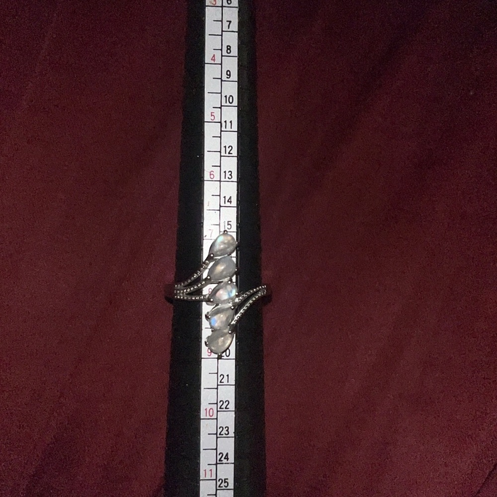 Karis Moonstone 925 Silver Ring Size 8 - Picture 3 of 3